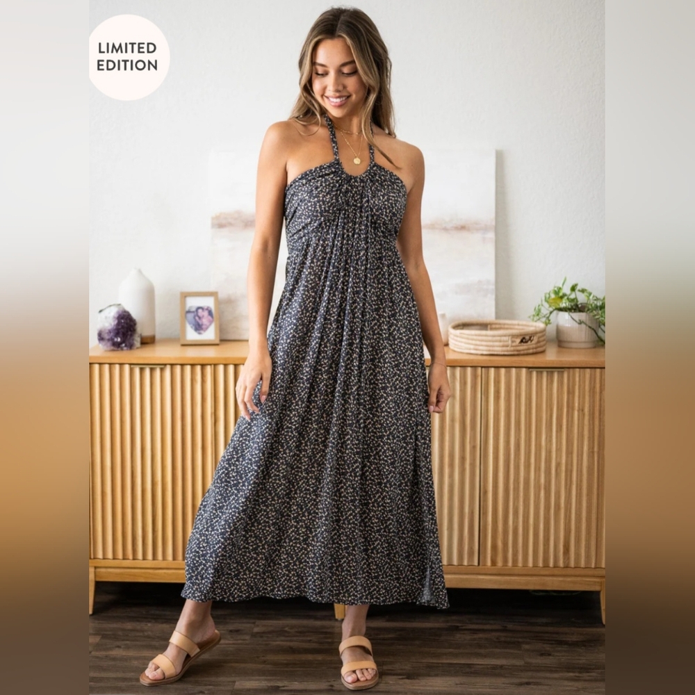 Sozy Aphrodite Dress Size Medium Pre-owned Gray Combo